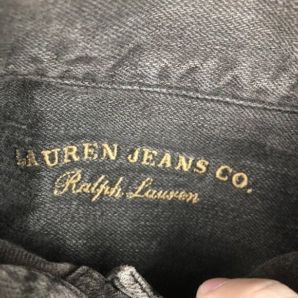 Lauren Jeans Co Ralph Lauren Denim Button Casual Jacket Women XS Brown Denim - Picture 2 of 9
